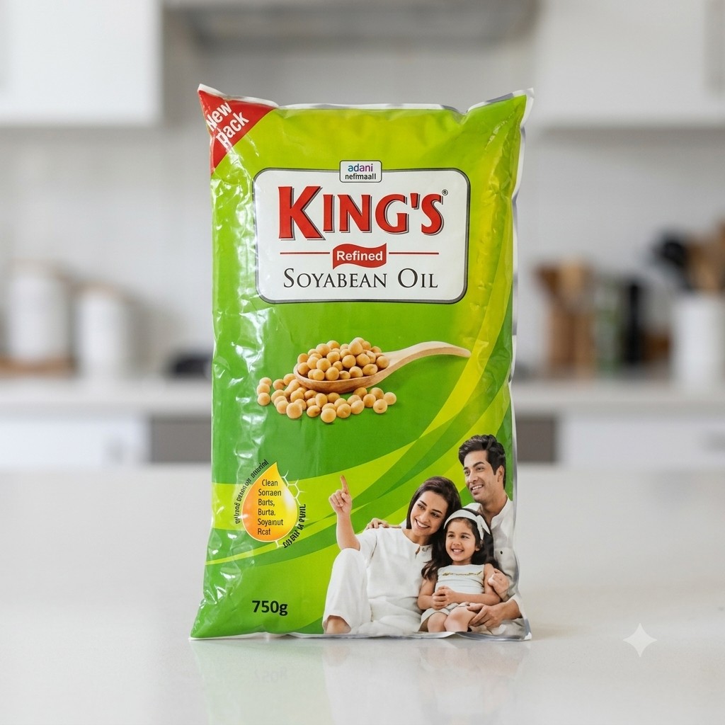 KINGS SOYABEAN OIL 750GM POUCH