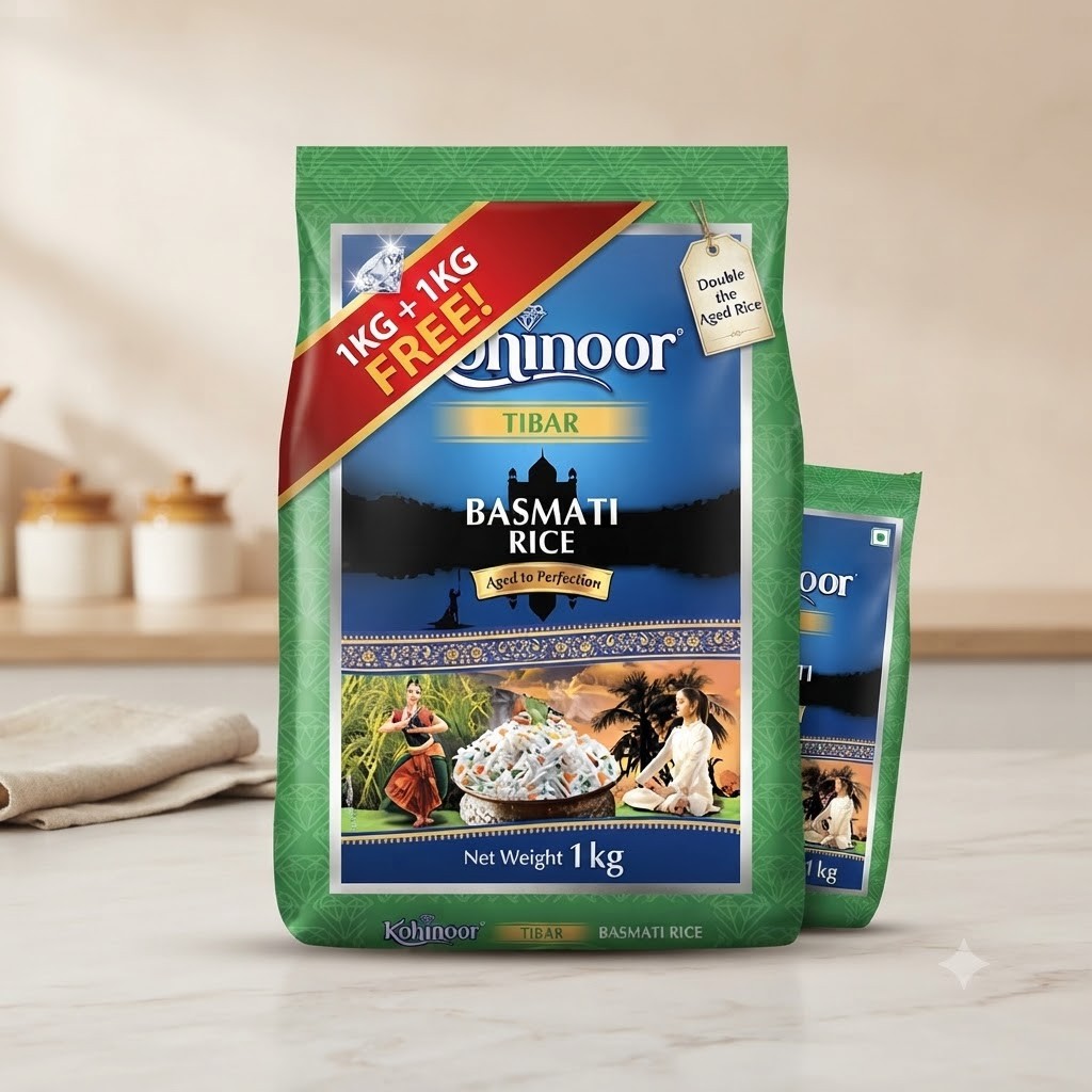 KOHINOOR TIBAR 1KG+1KG BASMATI RICE