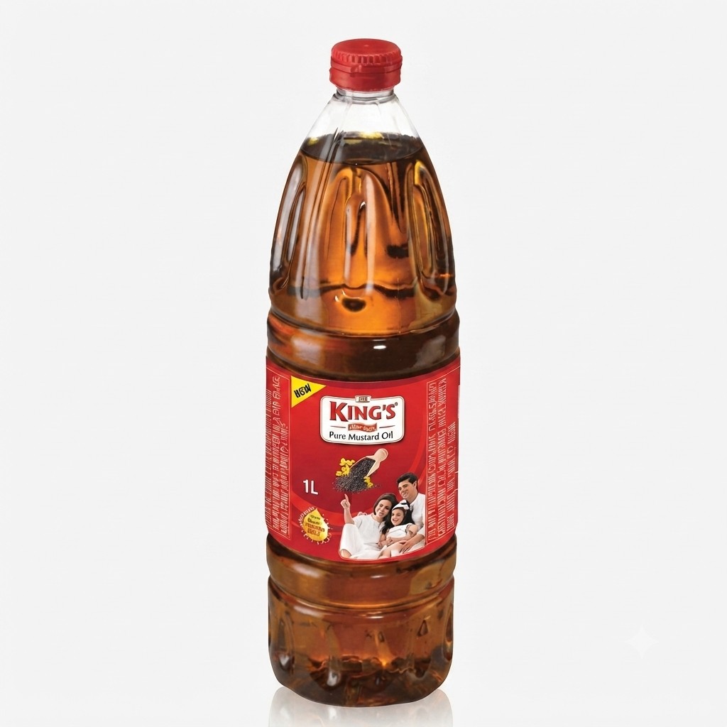 KINGS MUSTARD 1LITRE BOTTLE
